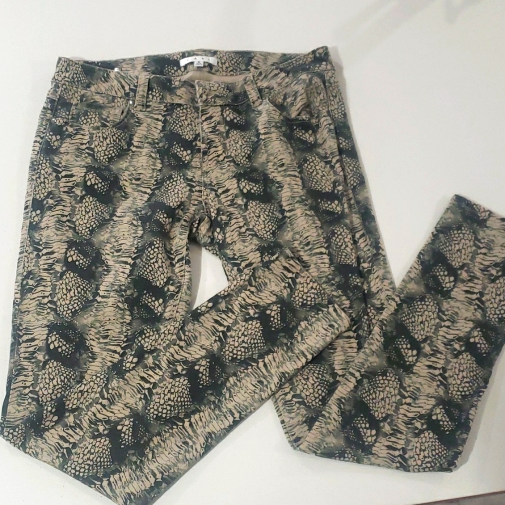 CABI snake design jeans womens size 8